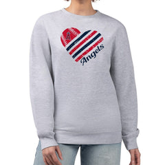 Los Angeles Angels G-III 4Her by Carl Banks Women's Heart Logo Fleece Pullover Sweatshirt - MLB