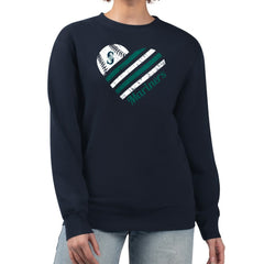 Seattle Mariners G-III 4Her by Carl Banks Women's Heart Logo Fleece Pullover Sweatshirt - MLB