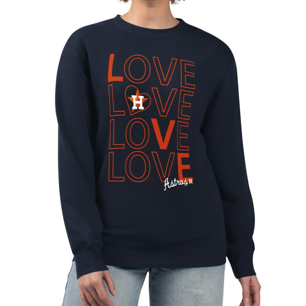 Houston Astros G-III 4Her by Carl Banks Women's Love Team Logo Fleece Pullover Sweatshirt - MLB