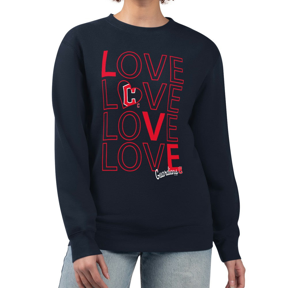 Cleveland Guardians G-III 4Her by Carl Banks Women's Love Team Logo Fleece Pullover Sweatshirt - MLB