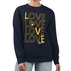 Milwaukee Brewers G-III 4Her by Carl Banks Women's Love Team Logo Fleece Pullover Sweatshirt - MLB