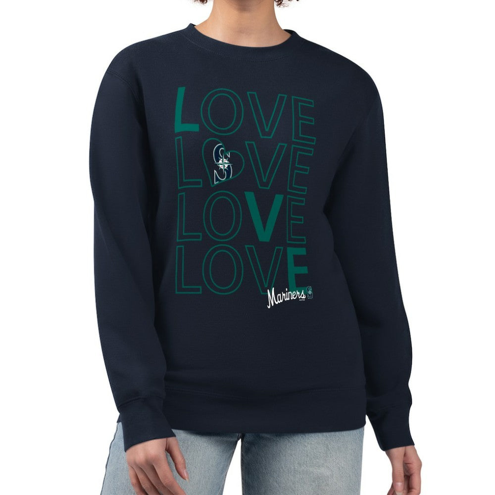 Seattle Mariners G-III 4Her by Carl Banks Women's Love Team Logo Fleece Pullover Sweatshirt - MLB