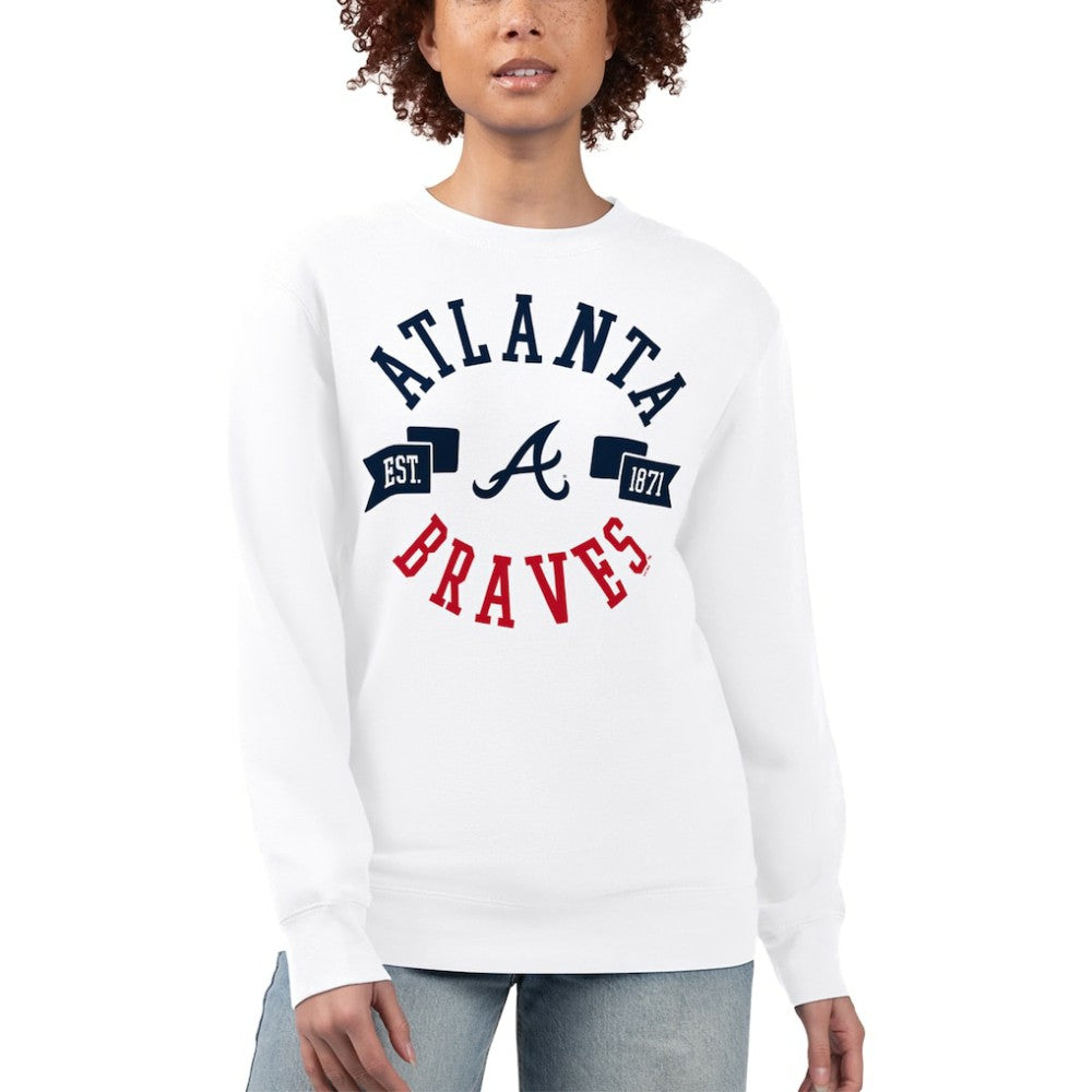 Atlanta Braves G-III 4Her by Carl Banks Women's Team Logo Fleece Pullover Sweatshirt - MLB