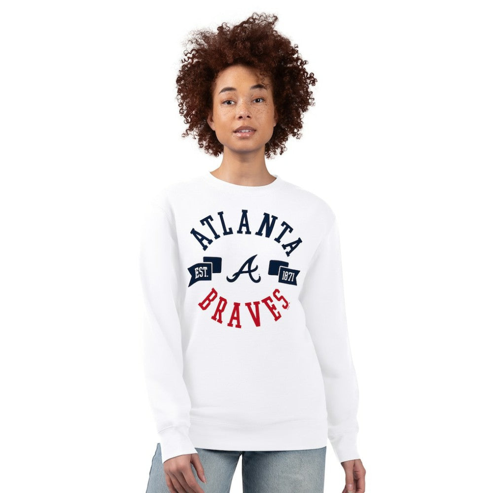Atlanta Braves G-III 4Her by Carl Banks Women's Team Logo Fleece Pullover Sweatshirt - MLB