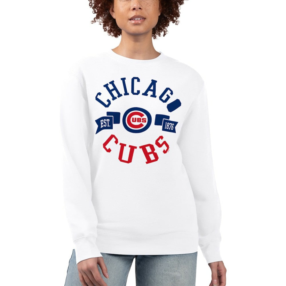 Chicago Cubs G-III 4Her by Carl Banks Women's Team Logo Fleece Pullover Sweatshirt - MLB
