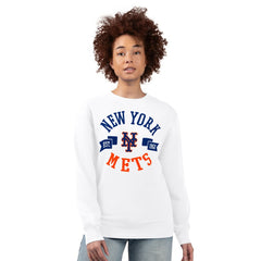 New York Mets G-III 4Her by Carl Banks Women's Team Logo Fleece Pullover Sweatshirt - MLB