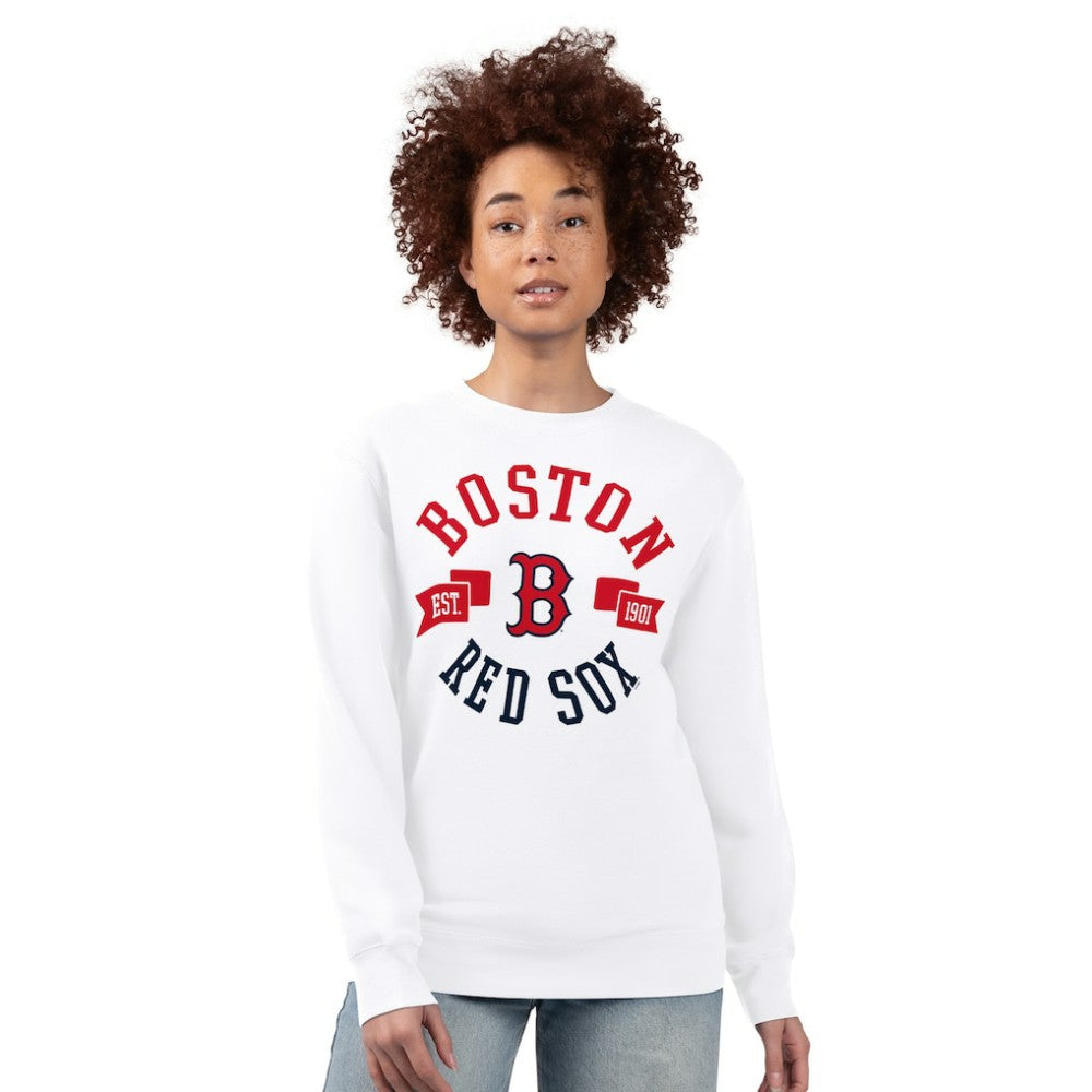 Boston Red Sox G-III 4Her by Carl Banks Women's Team Logo Fleece Pullover Sweatshirt - MLB