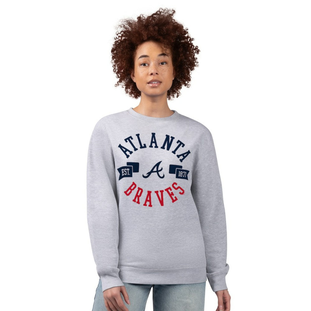 Atlanta Braves G-III 4Her by Carl Banks Women's Team Logo Fleece Pullover Sweatshirt - MLB
