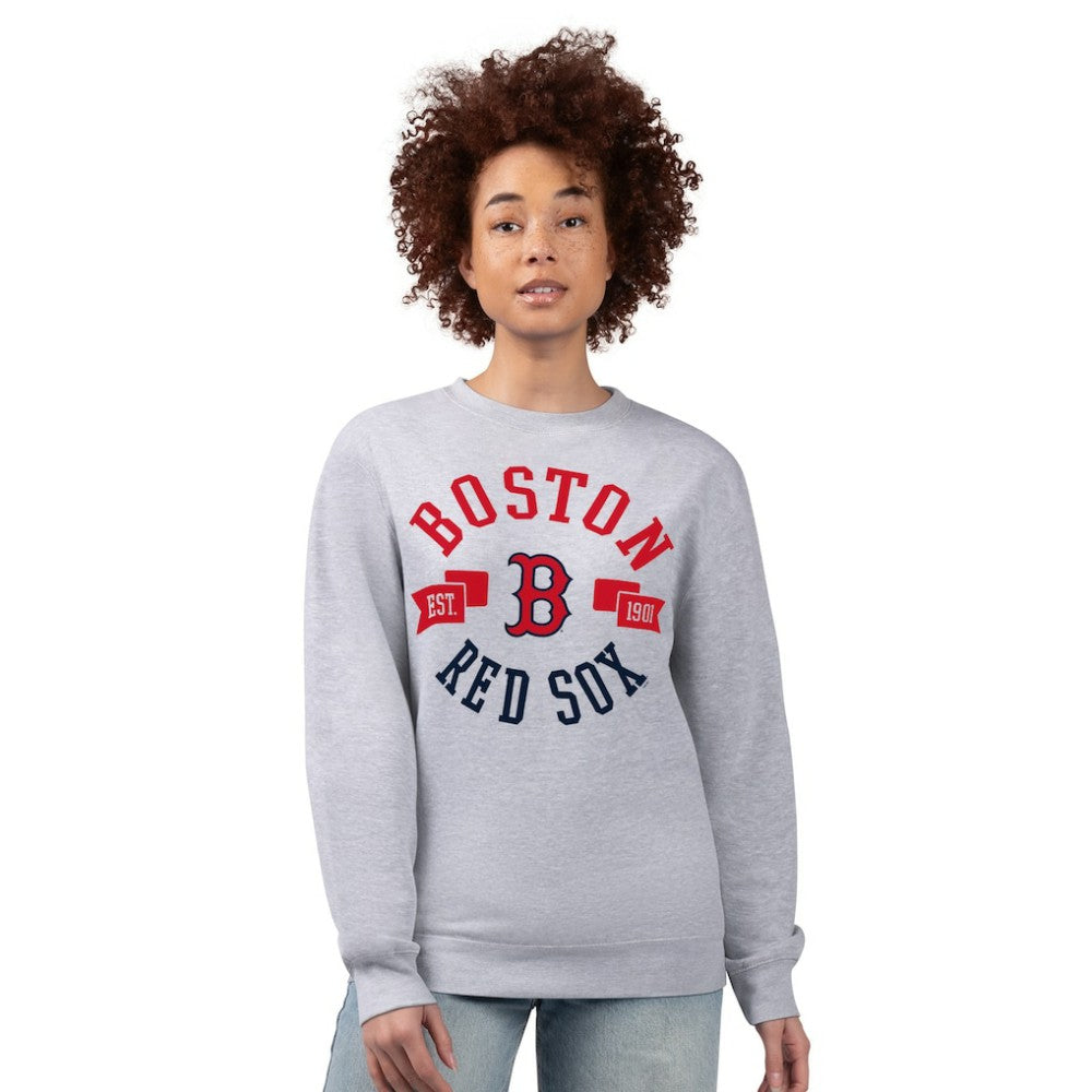 Boston Red Sox G-III 4Her by Carl Banks Women's Team Logo Fleece Pullover Sweatshirt - MLB