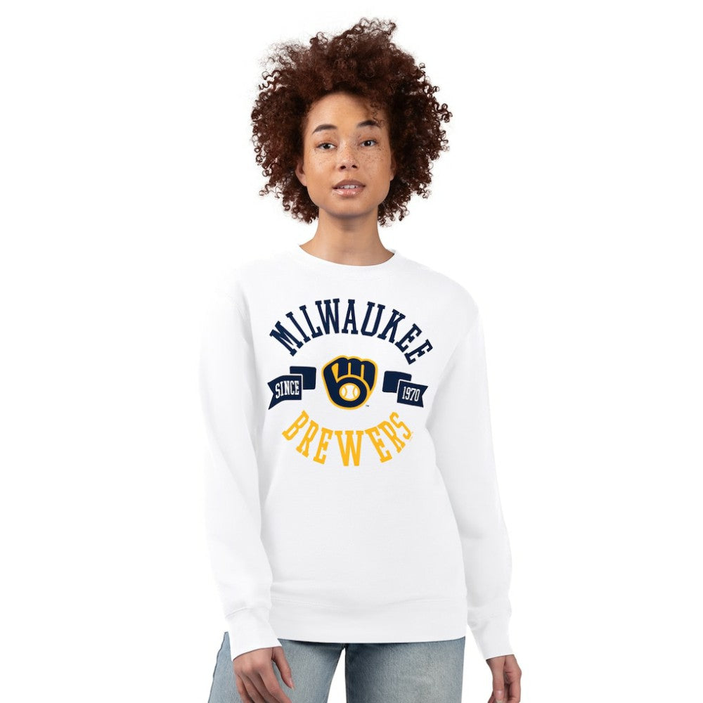Milwaukee Brewers G-III 4Her by Carl Banks Women's Team Logo Fleece Pullover Sweatshirt - MLB