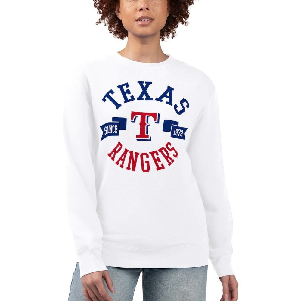 Texas Rangers G-III 4Her by Carl Banks Women's Team Logo Fleece Pullover Sweatshirt - MLB