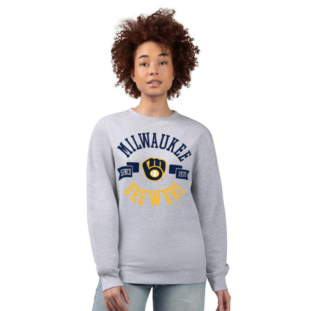 Milwaukee Brewers G-III 4Her by Carl Banks Women's Team Logo Fleece Pullover Sweatshirt - MLB