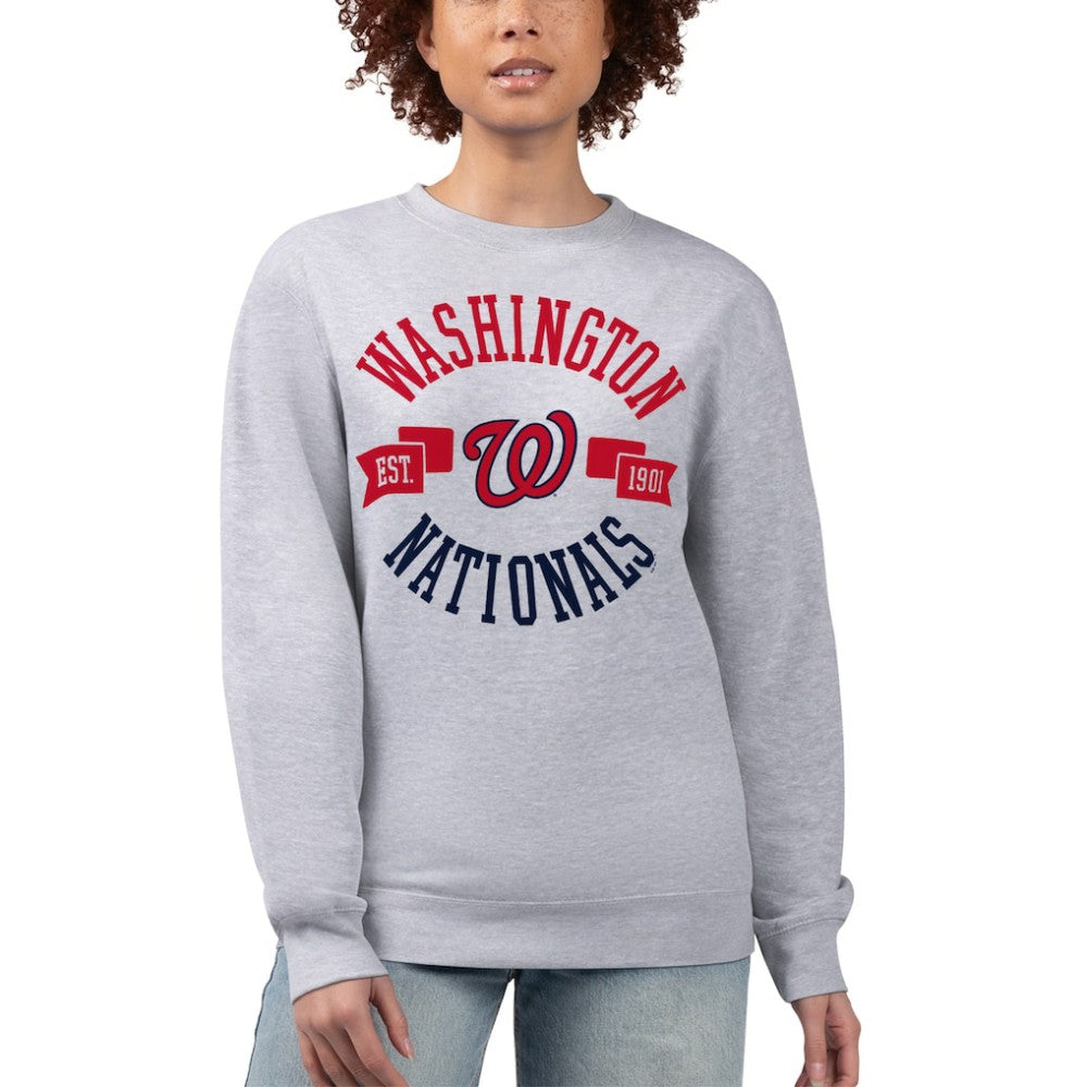 Washington Nationals G-III 4Her by Carl Banks Women's Team Logo Fleece Pullover Sweatshirt - MLB