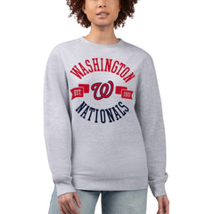 Washington Nationals G-III 4Her by Carl Banks Women's Team Logo Fleece Pullover Sweatshirt - MLB