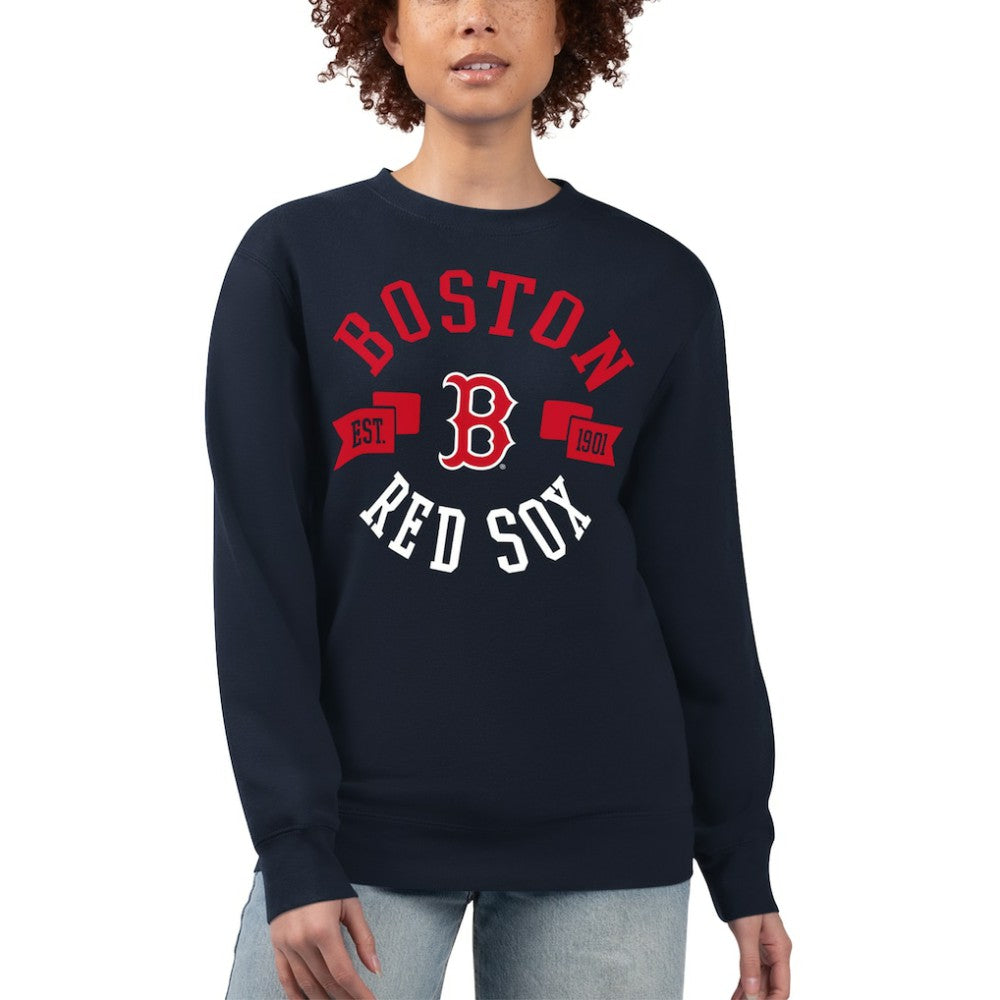 Boston Red Sox G-III 4Her by Carl Banks Women's Team Logo Fleece Pullover Sweatshirt - MLB