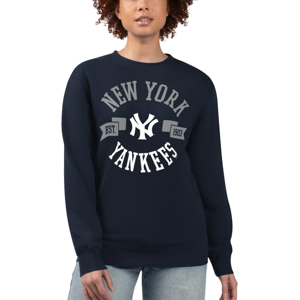 New York Yankees G-III 4Her by Carl Banks Women's Team Logo Fleece Pullover Sweatshirt - MLB