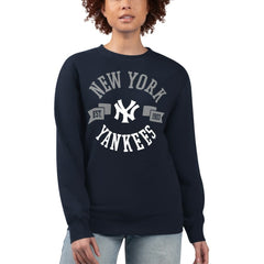 New York Yankees G-III 4Her by Carl Banks Women's Team Logo Fleece Pullover Sweatshirt - MLB