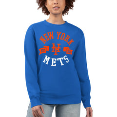 New York Mets G-III 4Her by Carl Banks Women's Team Logo Fleece Pullover Sweatshirt - MLB