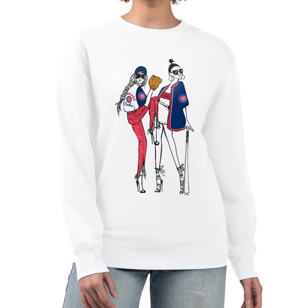 Chicago Cubs G-III 4Her by Carl Banks Women's Baseball Girls Fleece Pullover Sweatshirt - MLB