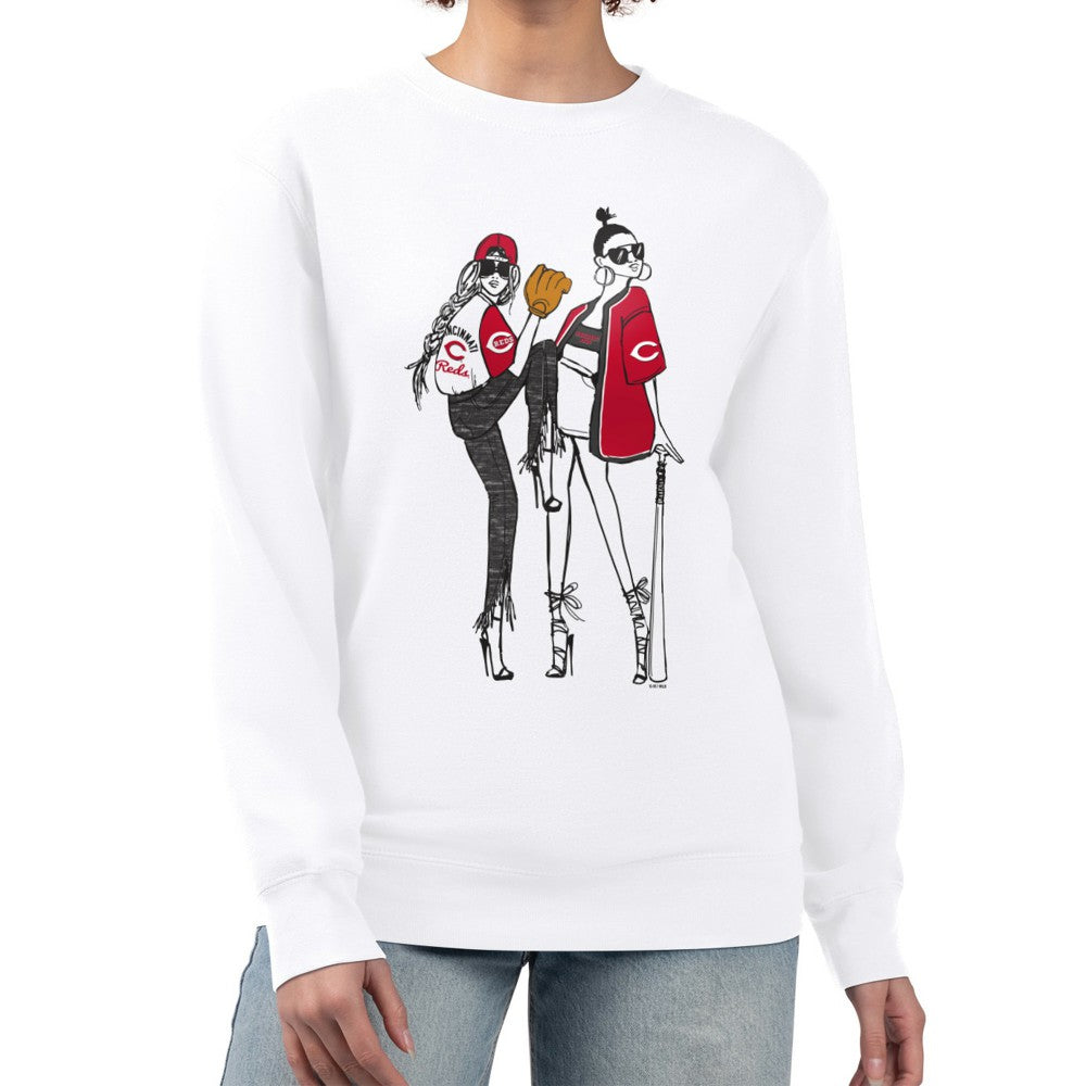 Cincinnati Reds G-III 4Her by Carl Banks Women's Baseball Girls Fleece Pullover Sweatshirt - MLB