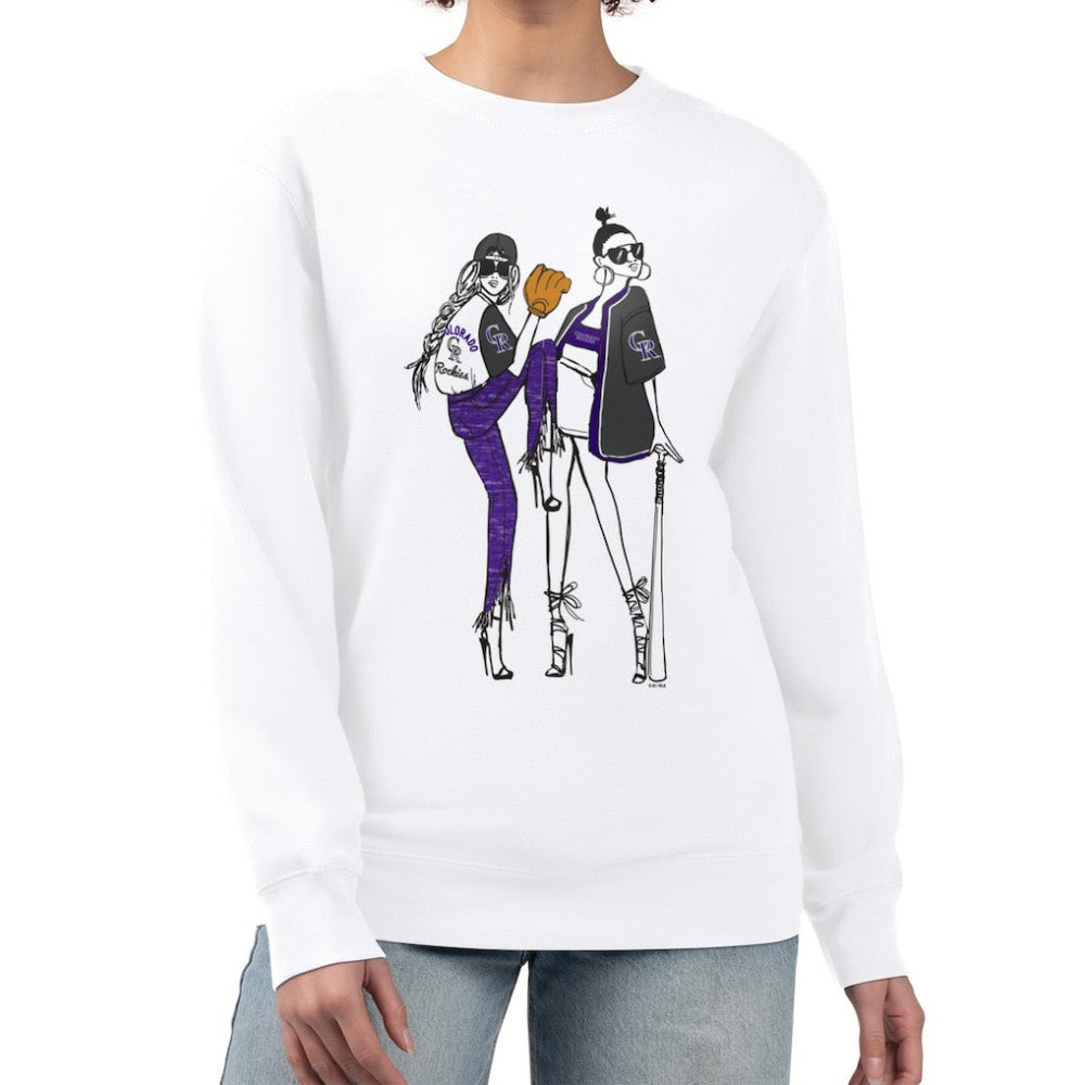 Colorado Rockies G-III 4Her by Carl Banks Women's Baseball Girls Fleece Pullover Sweatshirt - MLB