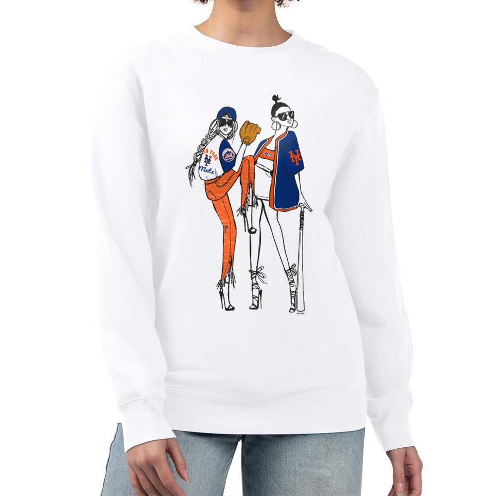 New York Mets G-III 4Her by Carl Banks Women's Baseball Girls Fleece Pullover Sweatshirt - MLB