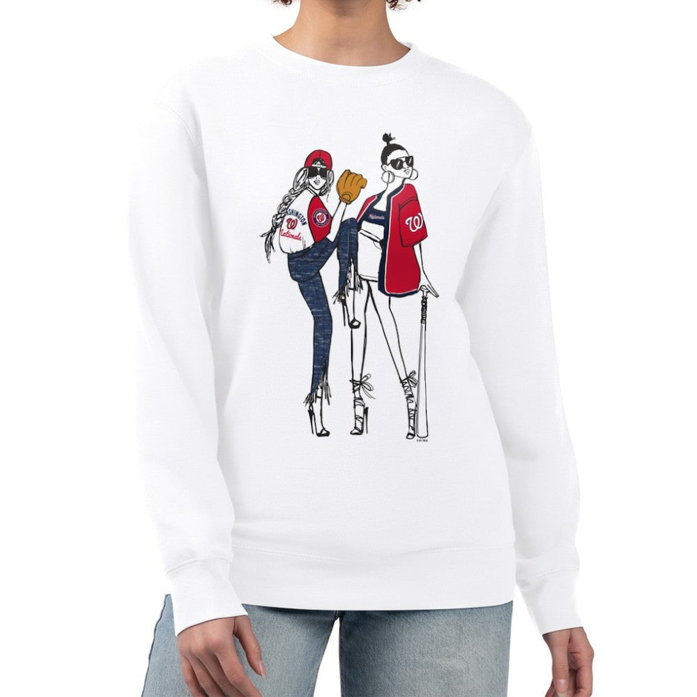 Washington Nationals G-III 4Her by Carl Banks Women's Baseball Girls Fleece Pullover Sweatshirt - MLB