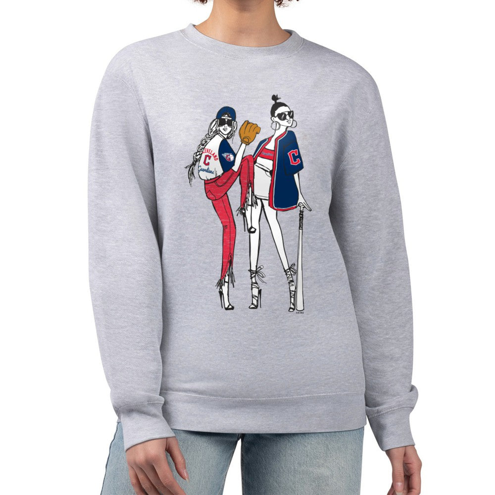 Cleveland Guardians G-III 4Her by Carl Banks Women's Baseball Girls Fleece Pullover Sweatshirt - MLB