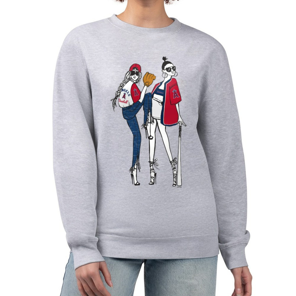 Los Angeles Angels G-III 4Her by Carl Banks Women's Baseball Girls Fleece Pullover Sweatshirt - MLB