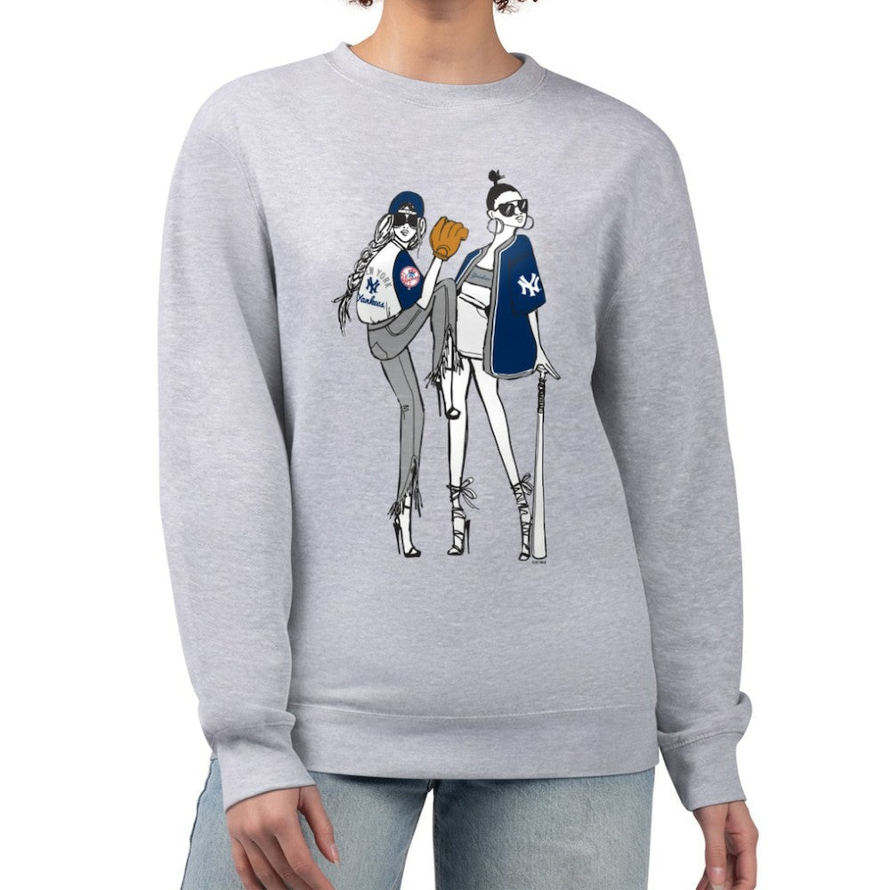 New York Yankees G-III 4Her by Carl Banks Women's Baseball Girls Fleece Pullover Sweatshirt - MLB