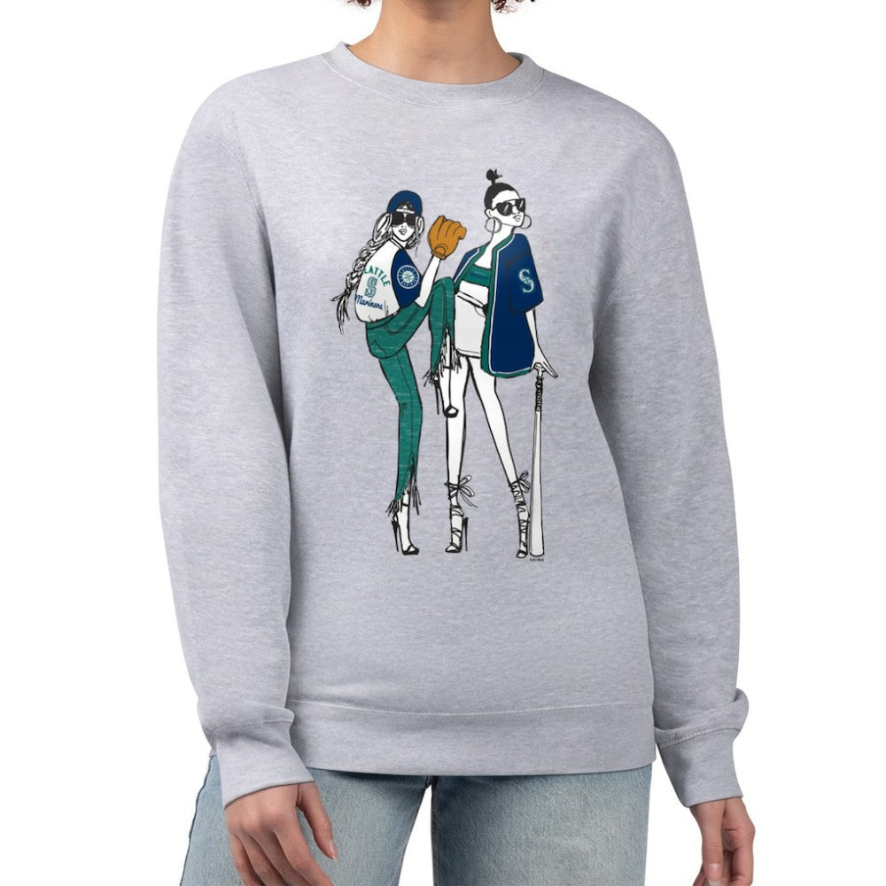 Seattle Mariners G-III 4Her by Carl Banks Women's Baseball Girls Fleece Pullover Sweatshirt - MLB
