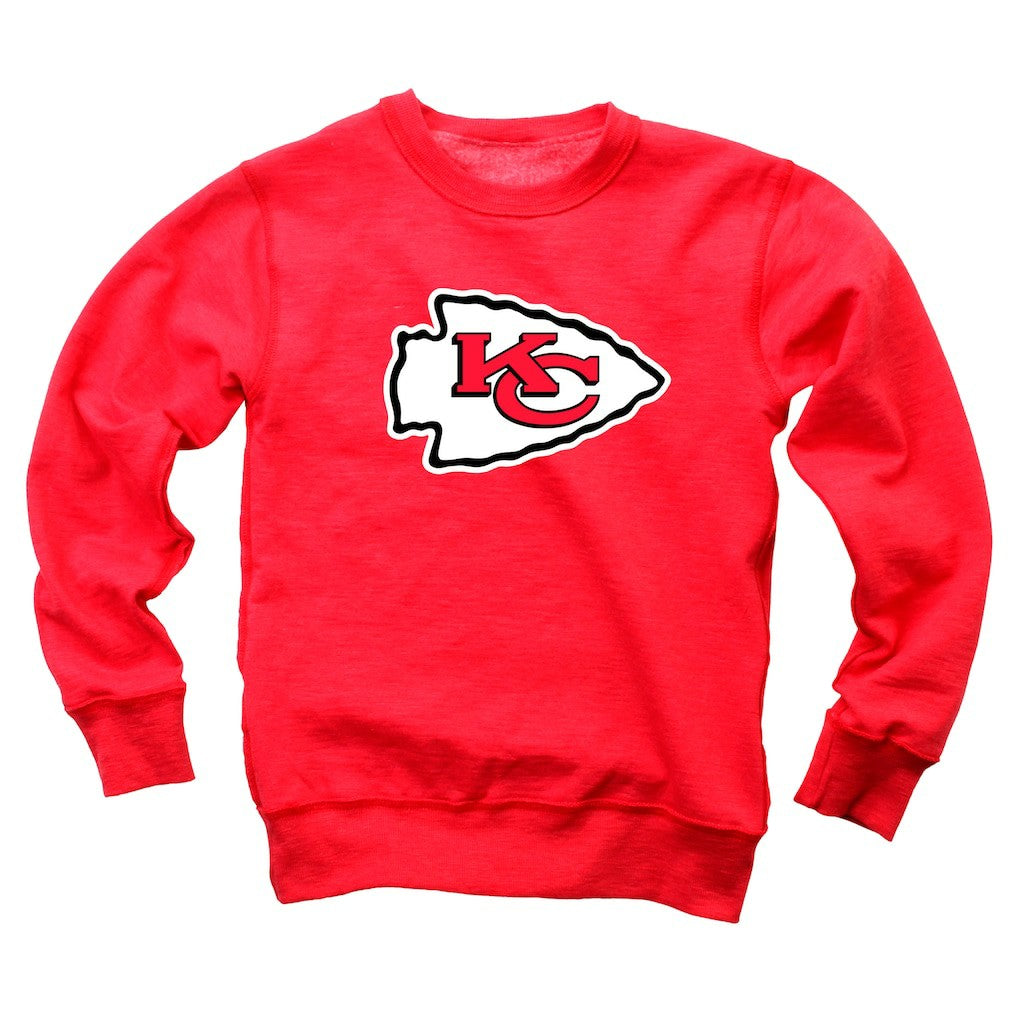 Kansas City Chiefs Wes & Willy Youth Reversible Fleece Pullover Sweatshirt Red | NFL