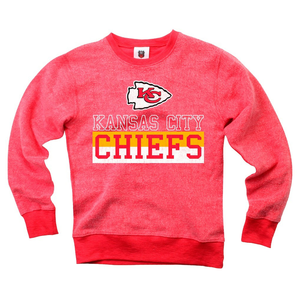 Kansas City Chiefs Wes & Willy Youth Reversible Fleece Pullover Sweatshirt Red | NFL