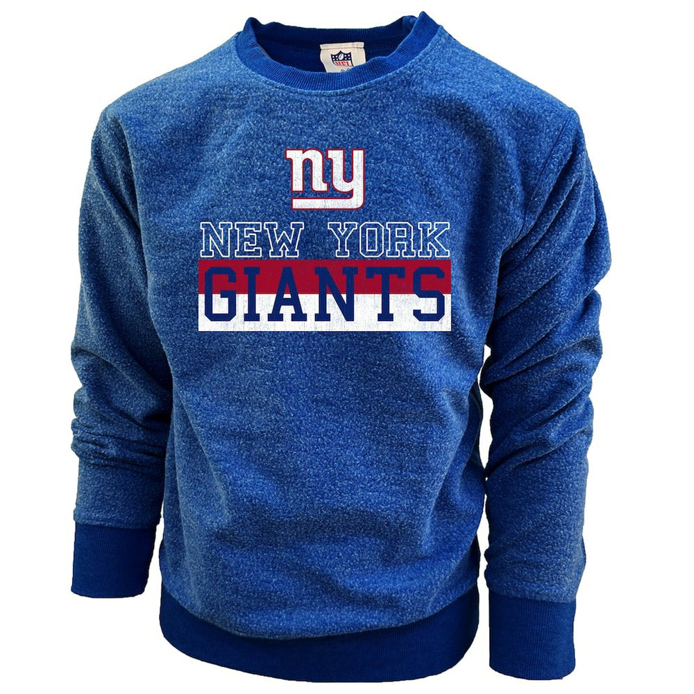 New York Giants Wes & Willy Youth Reversible Fleece Pullover Sweatshirt Royal | NFL