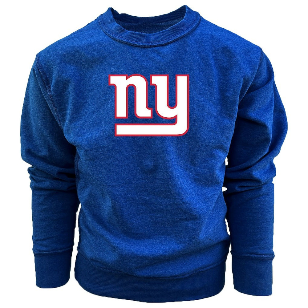 New York Giants Wes & Willy Youth Reversible Fleece Pullover Sweatshirt Royal | NFL