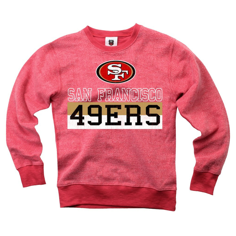 San Francisco 49ers Wes & Willy Youth Reversible Fleece Pullover Sweatshirt Scarlet | NFL