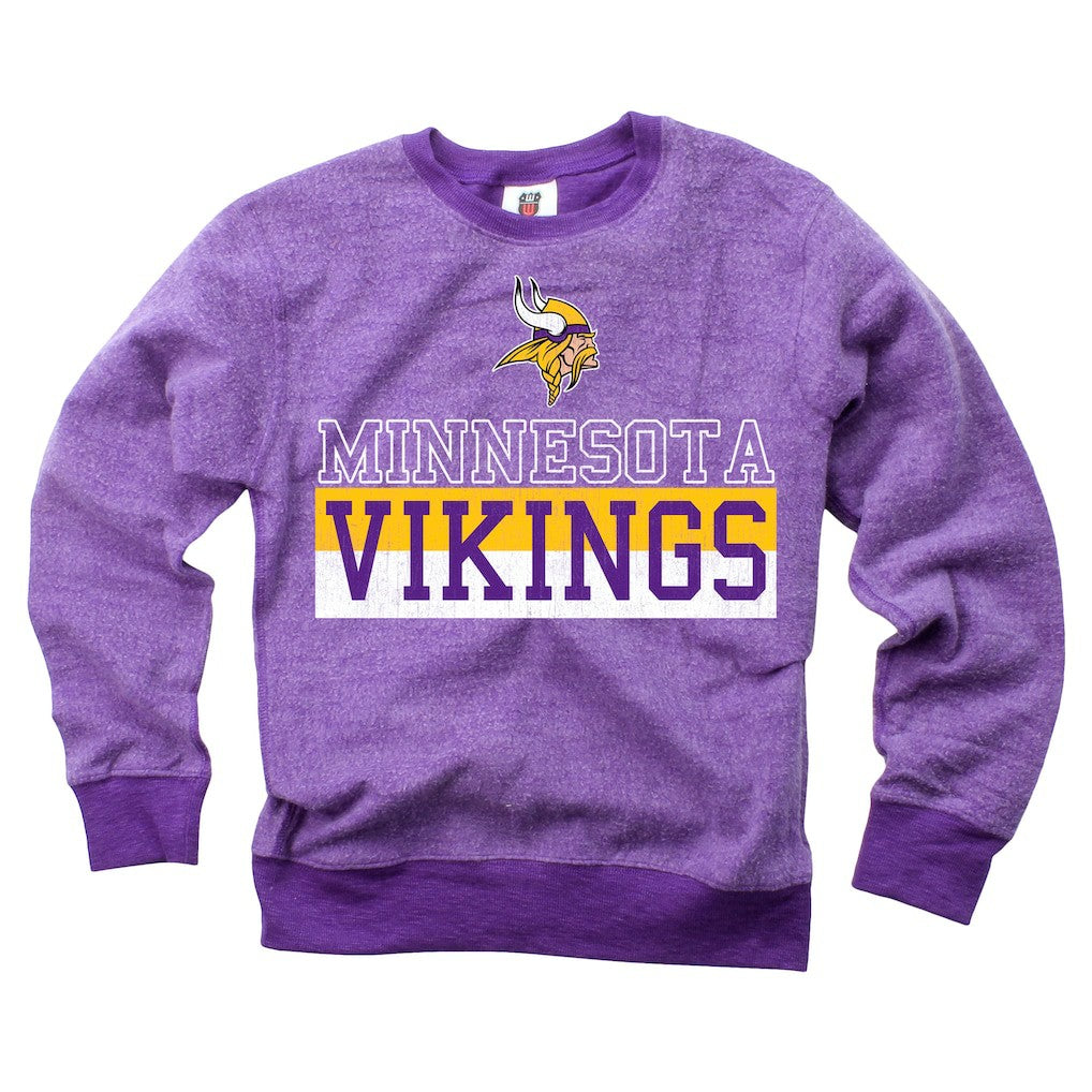 Minnesota Vikings Wes & Willy Youth Reversible Fleece Pullover Sweatshirt Purple | NFL