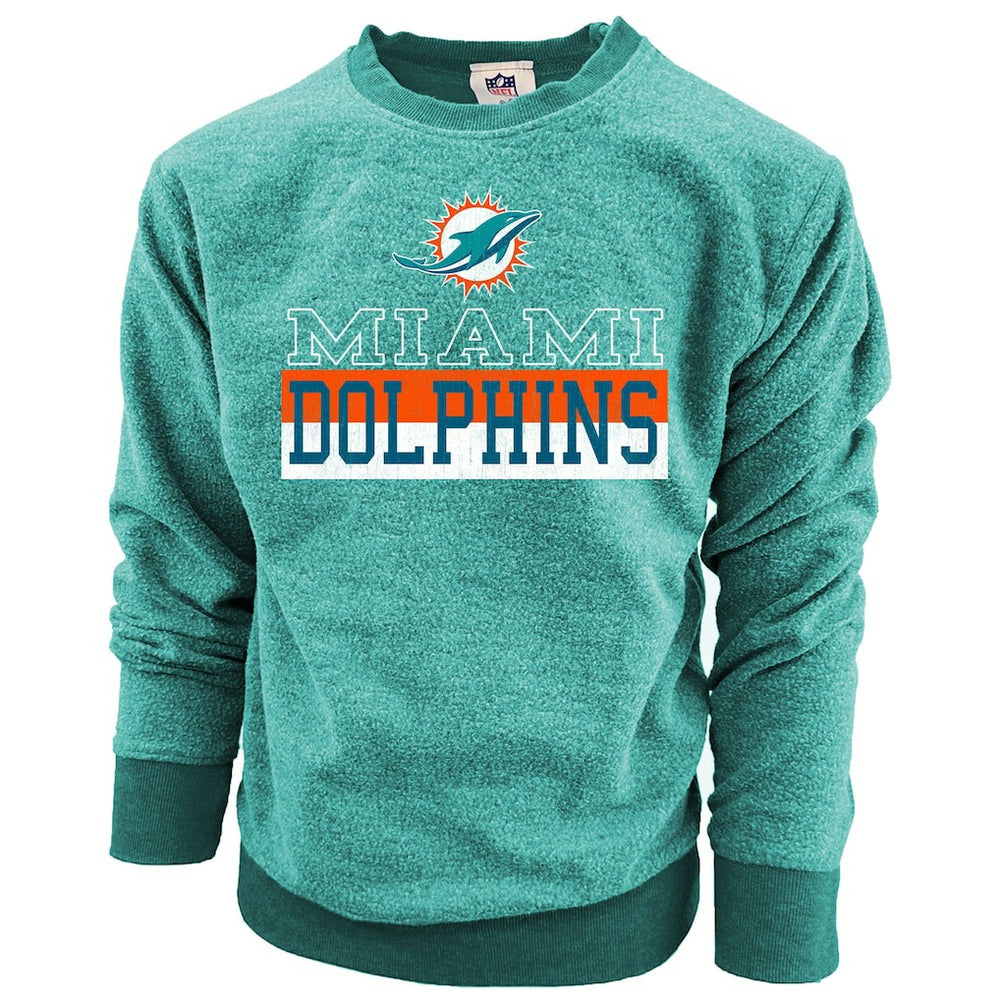 Miami Dolphins Wes & Willy Youth Reversible Fleece Pullover Sweatshirt Aqua | NFL