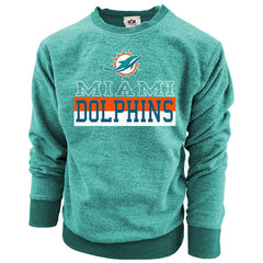 Miami Dolphins Wes & Willy Youth Reversible Fleece Pullover Sweatshirt Aqua | NFL