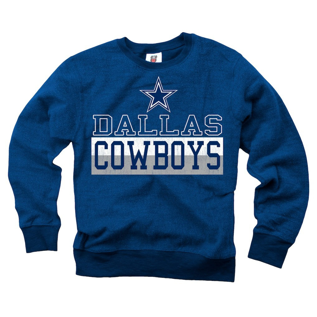 Dallas Cowboys Wes & Willy Youth Reversible Fleece Pullover Sweatshirt Navy | NFL