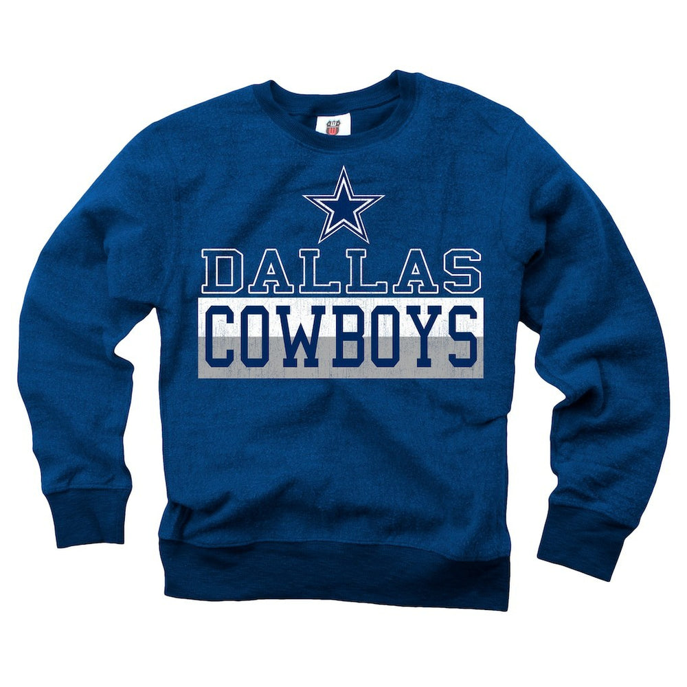 Dallas Cowboys Wes & Willy Youth Reversible Fleece Pullover Sweatshirt Navy | NFL