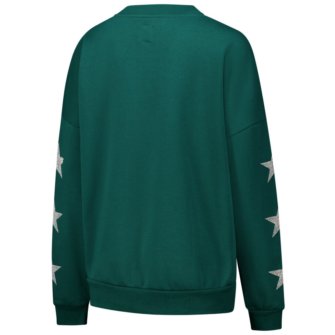Green Bay Packers Gameday Couture Women's Rhinestone Star Sleeve Settle the Score Oversized Pullover Sweatshirt Green | NFL