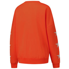 Cleveland Browns Gameday Couture Women's Rhinestone Star Sleeve Settle the Score Oversized Pullover Sweatshirt Orange | NFL