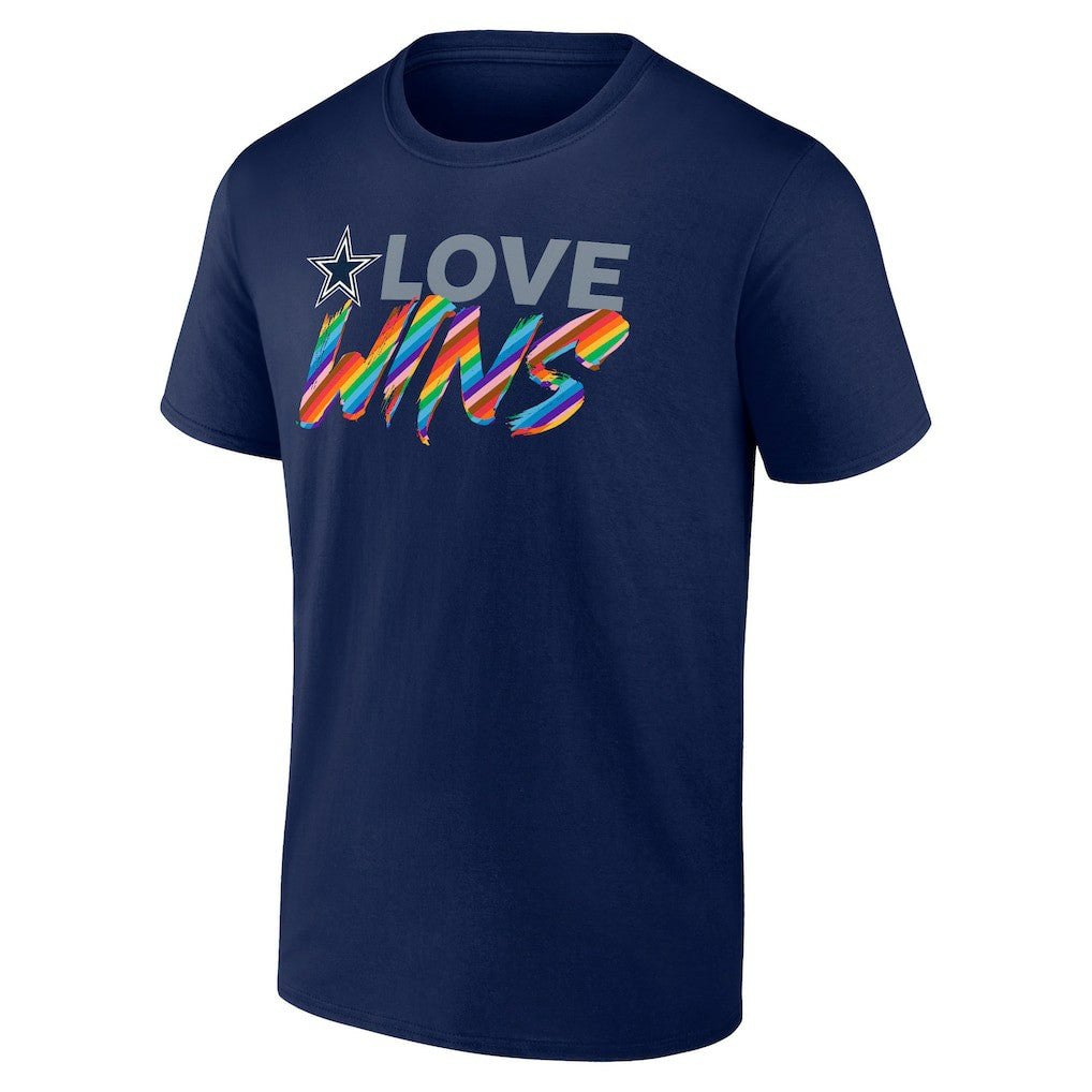 Dallas Cowboys Love Wins T-Shirt Navy | NFL