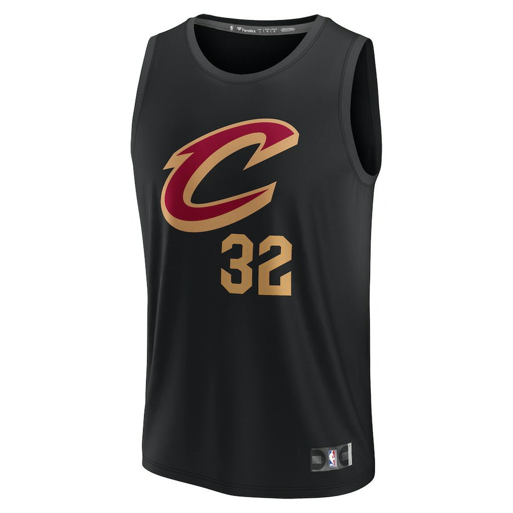 Dean Wade Cleveland Cavaliers Youth Fast Break Replica Player Jersey Statement Editi- Black - NBA
