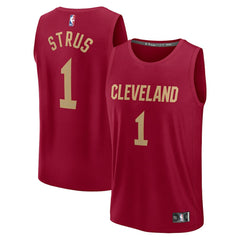 Max Strus Cleveland Cavaliers Fast Break Player Jersey Icon Editi- Wine - NBA