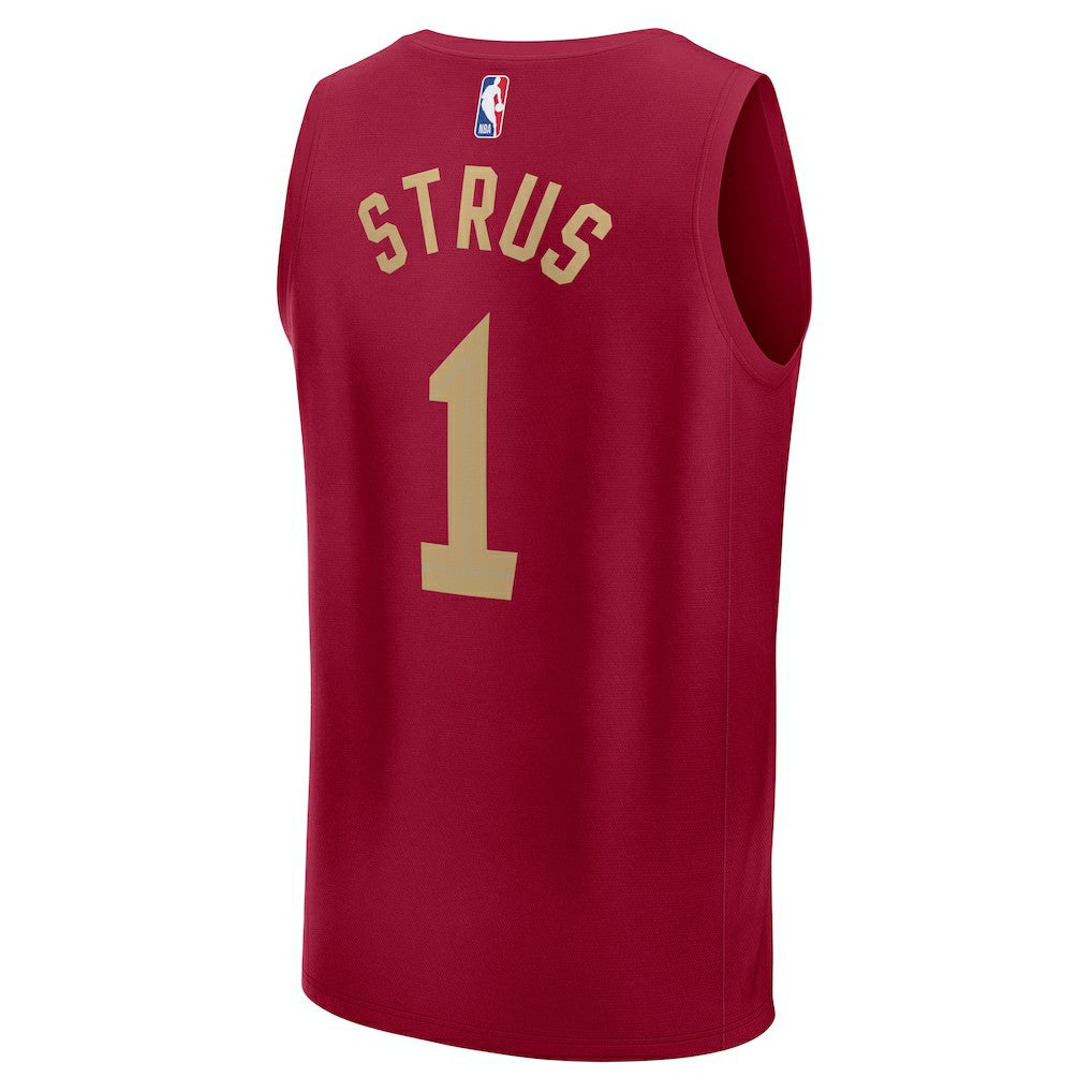 Max Strus Cleveland Cavaliers Fast Break Player Jersey Icon Editi- Wine - NBA
