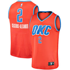 Shai Gilgeous-Alexander Oklahoma City Thunder Fast Break Player Jersey Statement Edition Orange - NBA