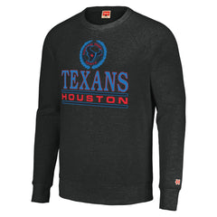 Houston Texans Homage Unisex Color Rush Crest Tri-Blend Pullover Sweatshirt Charcoal | NFL