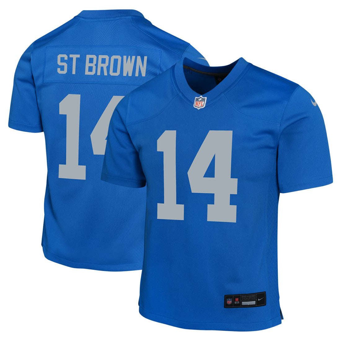 Amon-Ra St. Brown Detroit Lions Youth Game Jersey Blue | Nike for Sale